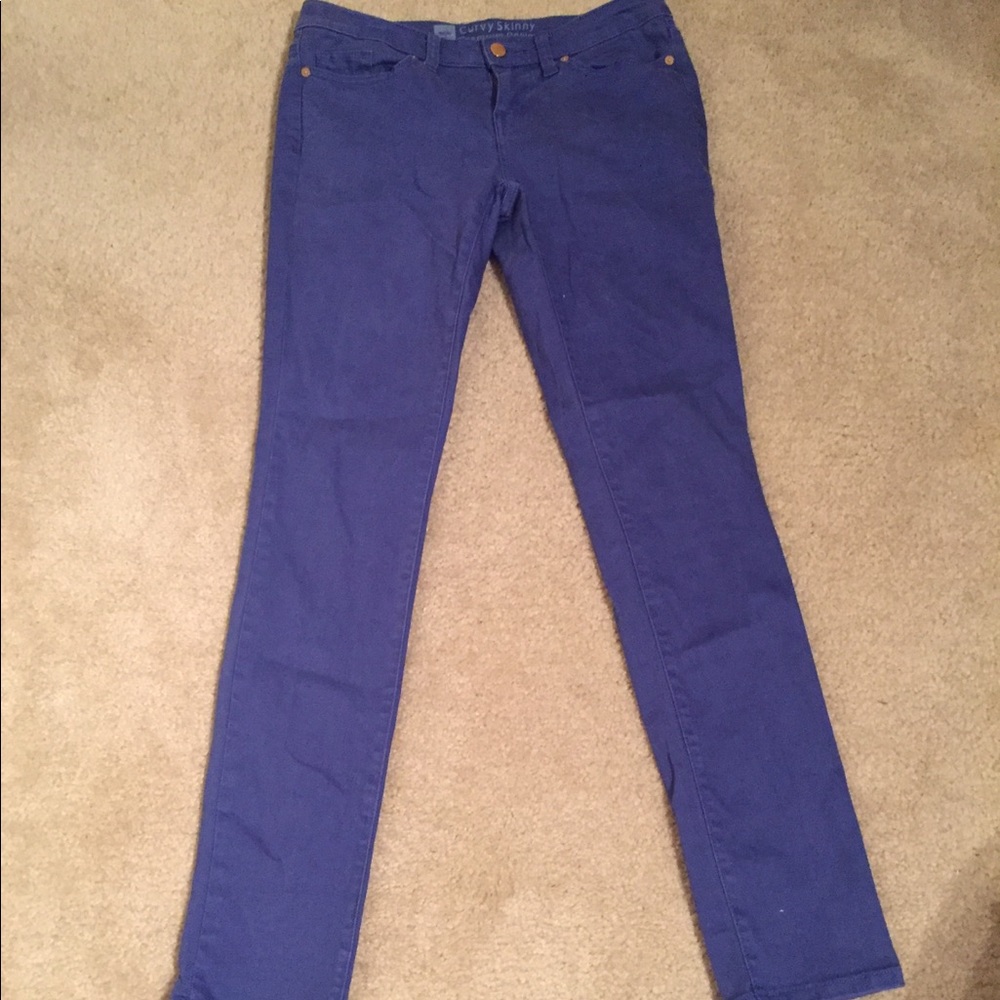 Bright Blue colored jeans